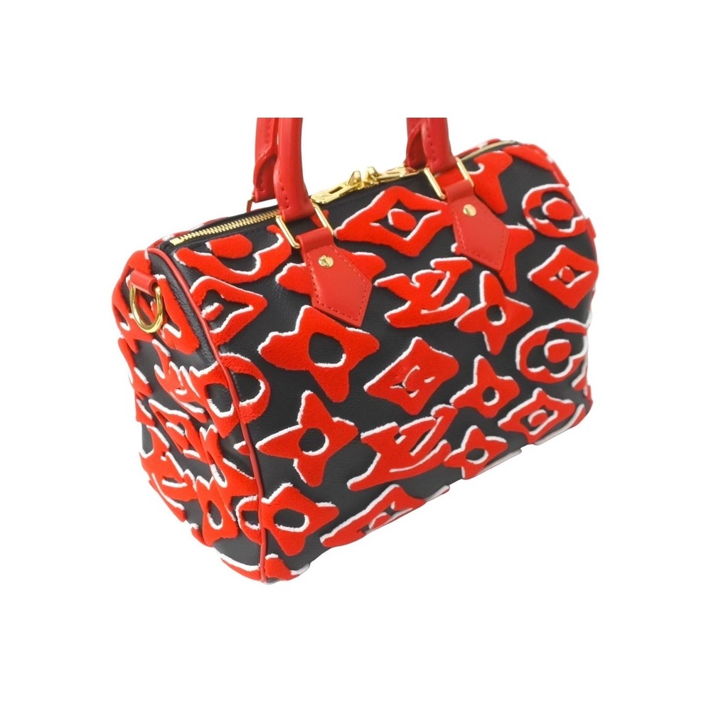 LOUIS VUITTON Urs Fischer handbag Speedy Bandouliere red - Picture 3 of 8